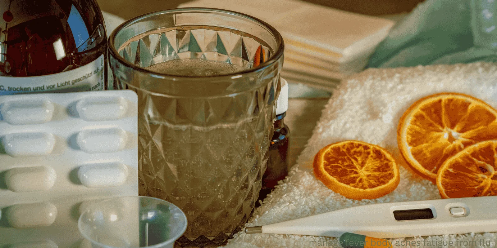 manage fever body aches fatigue from flu